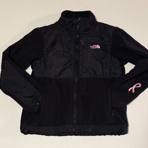 The North Face Med Breast Cancer Black Jacket with Pink Logo